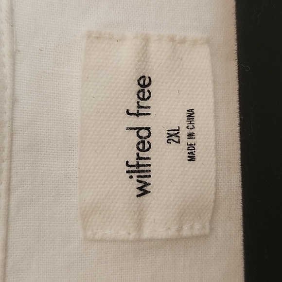 Aritzia Wilfred Free 2XL White Button Down Blouse - Picture 4 of 5